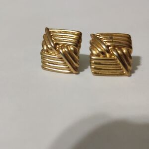 Elegant Gold-Tone Knot Earrings